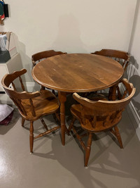 Solid maple table & chairs