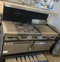Flat top & 4 burner with oven 