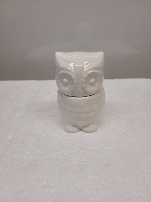 White Ceramic Owl Egg Cup in Arts & Collectibles in Dartmouth