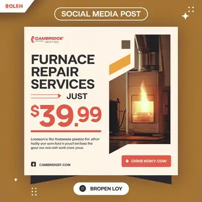 Keep your furnace in top shape with Cambridge Heating & Cooling! Get furnace repair services for jus...