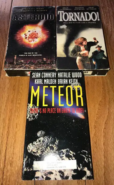 Cult Disaster VHS Movie Lot ~ ASTEROID ~ METEOR ~ TORNADO, View more