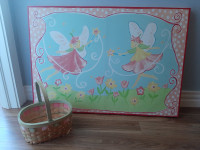 CANVAS PICTURE & BASKET - $15.00 for BOTH