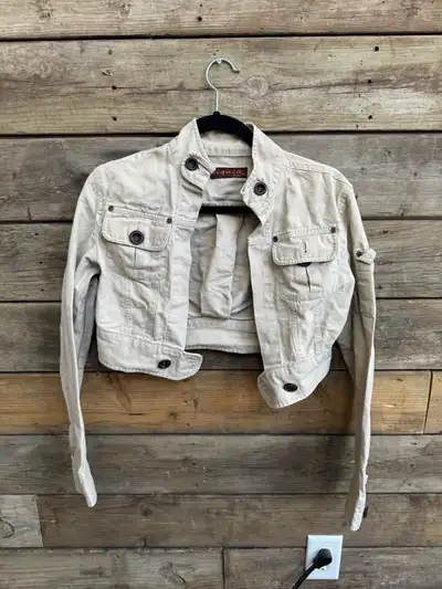 Cropped jean jacket, View more
