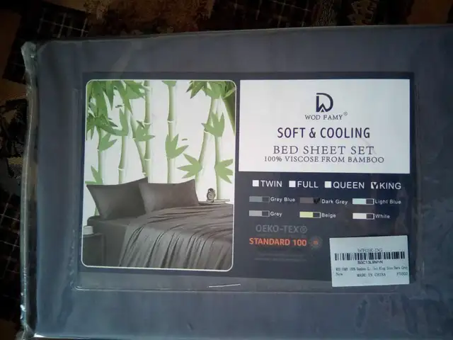 Brand new Wod Famy bamboo king-size bed sheet set is crafted63007359198723121