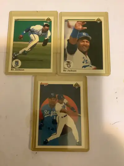 1990/1991 VARIOUS BO JACKSON BASEBAL CARDS, View more