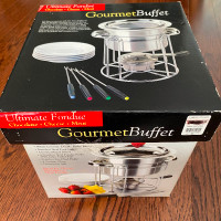 Gourmet Buffet Ultimate Fondue Set For Chocolate Cheese Meat