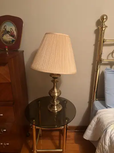 two lamps and bedroom side tables, View more