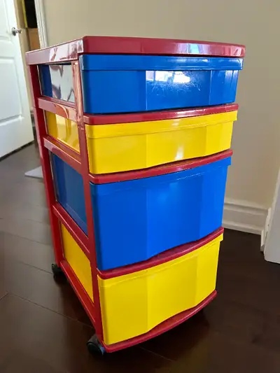 Plastic 4-Drawer Chest with Casters, View more