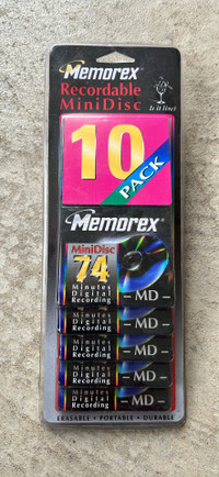 Memorex 74min MiniDisc - 10 pack