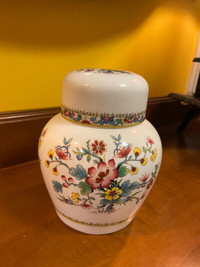 Vintage Coalport Ming Rose Ginger Jar Tea Caddy Bone China