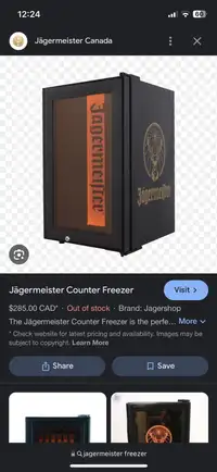 Jagermeister counter top freezer 
