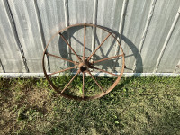 Antique steel wheel
