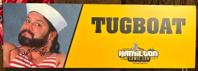 Tugboat Event Used Sign 1/1 Autographed