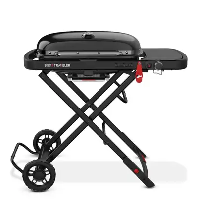 Weber Traveler 1-Burner Portable Gas BBQ, Stealth Edition, View more