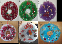 Christmas Wreaths - Handmade - Mesh Material - $25.00 Each
