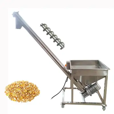 Item number: 188002 - Spiral Powder Feeding Machine Electric Screw Type Conveyor Stainless Steel Spi...