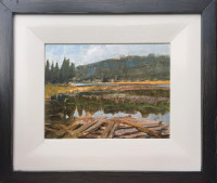 Original Landscape Oil Painting - Hahas Lake, Taa Taa Creek, BC