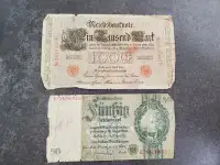 1933, 1910 German Banknotes