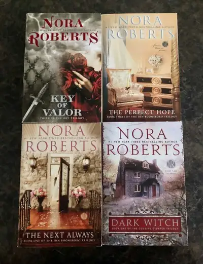 4x Nora Roberts Books - $15 Each, View more
