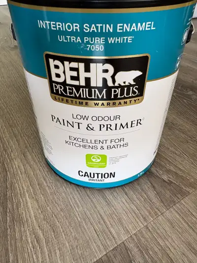 BEHR premium plus paint, white no tint BRAND NEW, View more