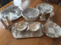 Great collection of silver plated dishes and housewares.