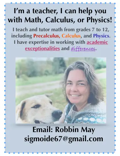 I am a teacher with 20+ years experience in the classroom and as a private tutor. I have expertise i...