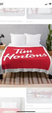 NEW Tim Hortons Flannel Fleece Blanket ( 2022  ) ! 