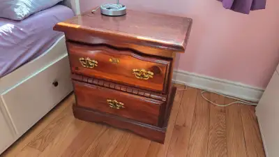 Classic wooden, bedroom night stand (2 drawer), View more