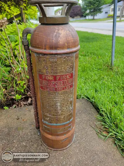 Antique Brass Fire Extinguisher, View more