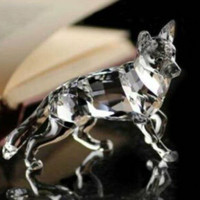 SWAROVSKI Crystal GERMAN SHEPHERD Dog Figurine MINT IN BOX