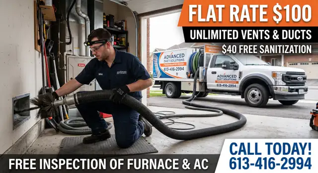  Stop Paying Per Vent! $100 FLAT RATE Duct Cleaning