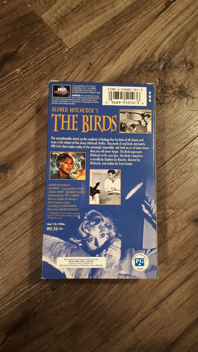 VHS The Birds 1963 Thriller/Horror in CDs, DVDs & Blu-ray in Ottawa - Image 2