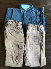 Boys Age 5-6 Year Bundle Jeans, Cargos, Reversible Padded Vest