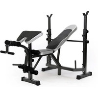 Adjustable Bench, Multifunctional Arm Curl Pad, Leg Extension 