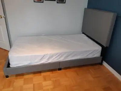 Single complete bed with mattress and cover, View more