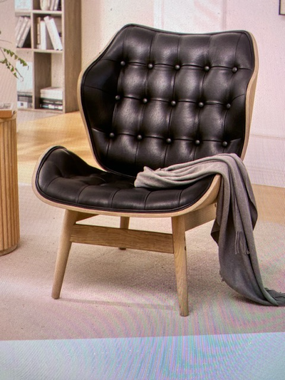 Structube - NEW modern black & wood lounge chair, View more