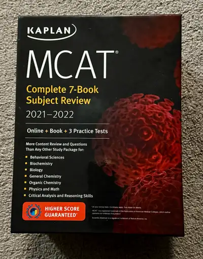 Selling my Kaplan MCAT Complete 7-Book Subject Review (2021–2022) — the full boxed set — in excellen...