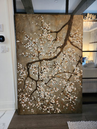 40x60 Canvas Art. Floral Cherry Blossoms.
