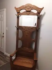 Hall tree bench with storage