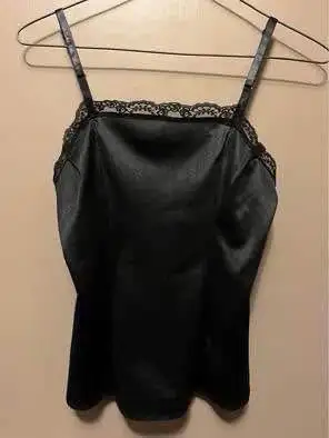 Black Satin & Lace Cami (Sz-S), View more