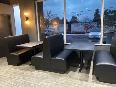 Upgrade your restaurant booth seating without the high cost of replacement. We offer custom booth de...