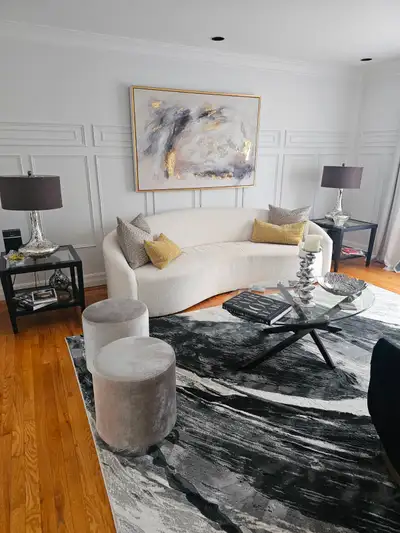 BEAUTIFUL SET - GLASS (4) TABLES FROM STRUCTUBE 1 COFFEE TABLE 1 SIDEBOARD 2 SOFA SIDE TABLES EXCELL...
