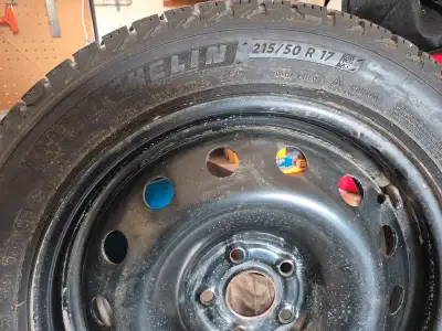 4 winter tires including new rims and sensors, purchased December 2024 traded car in February 2025....