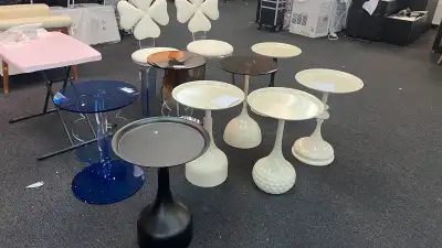 Round & Modern Coffee Table Set - Black,  Side Table, View more