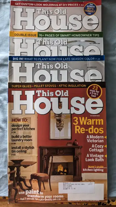 This Old House group=$10 Home decor type group=$10 Other assorted group=$10