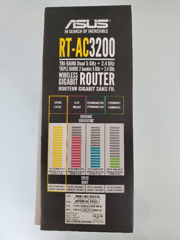 Asus Tri-Band Gigabit Router AC3200 RT-AC in Networking in Stratford - Image 4