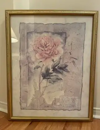 Romantic Impressionist Floral Art – Framed Wall Piece 25" x 31", View more
