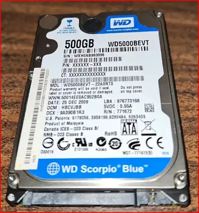 500GB Laptop Hard Drive, WD Scorpio Blue $50, View more