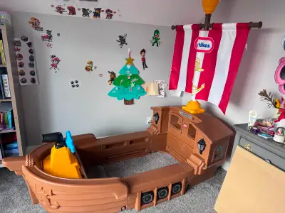 Pirate Ship Bed with Mattress, View more