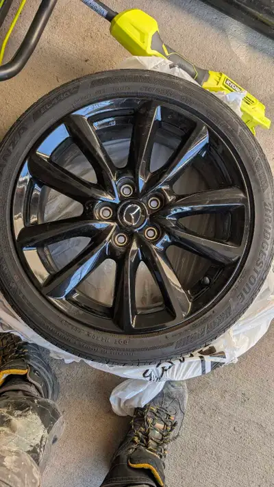 Set of Mazda 3 rims and tires used in great condition. Upgraded rims and tires after buying car. 5×1...